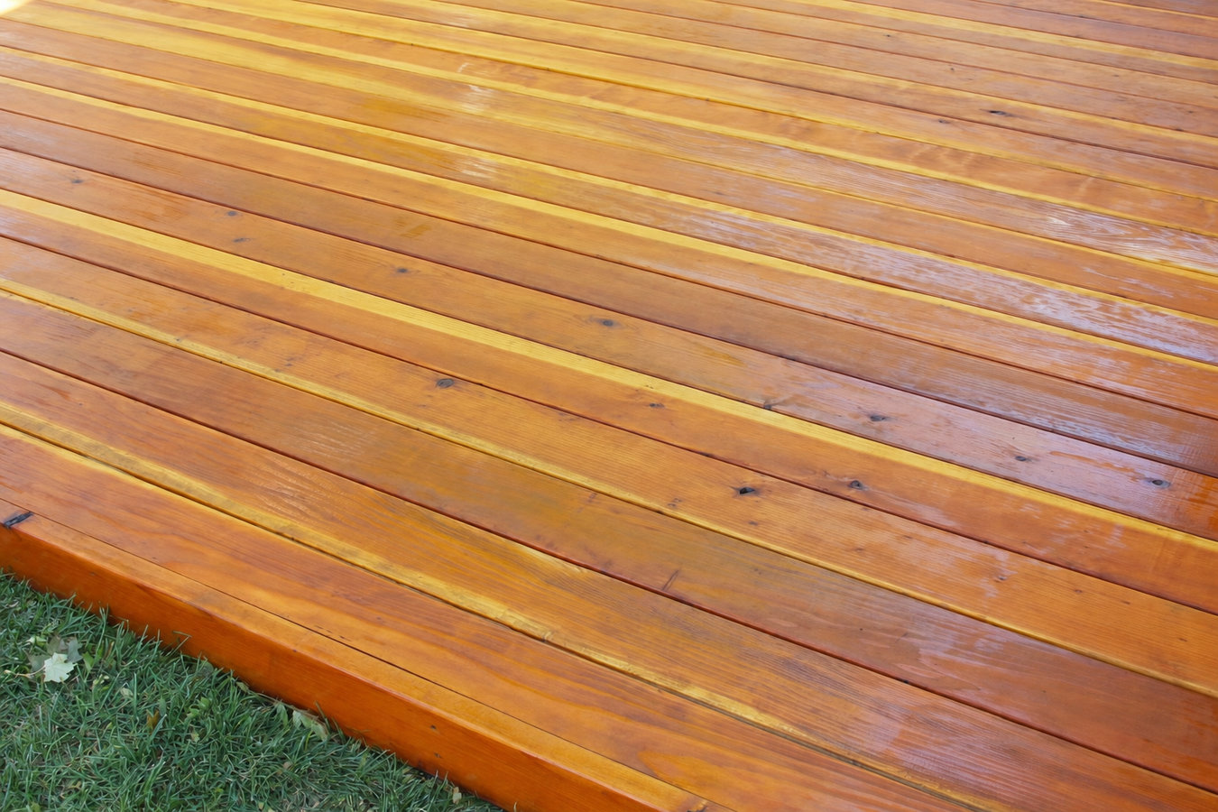 Deck staining and sealing